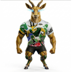 SpringBok Fan Cool Supporter t-shirt ONE OF A KIND